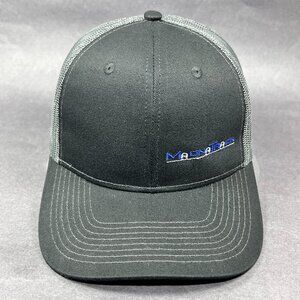 MagnaTrack Screens Snap Back Hat Port Authority Black Trucker Mesh Workwear Mens